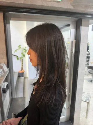 セミロング You/透明感カラー レイヤーカット/ボブのヘアスタイル