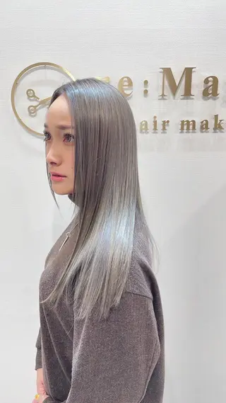 ロング カラー ヘアアレンジ キッズ 横浜関内髪質改善 re:Magoのヘアスタイル