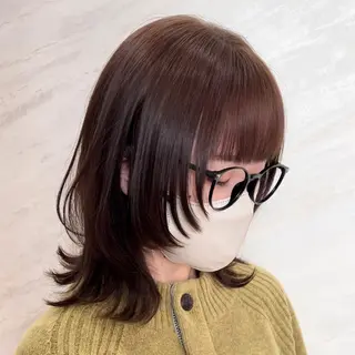 ミディアム カラー 顔周りカット/透明感 カラー🤍大塚蛍のヘアスタイル