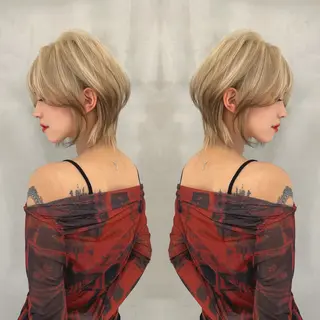 ショート カラー 透明感✖️暖色 shuheiのヘアスタイル