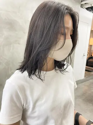 ミディアム カラー パーマ ヘアアレンジ メンズ ハイトーン/レイヤー 🌸さくらのヘアスタイル