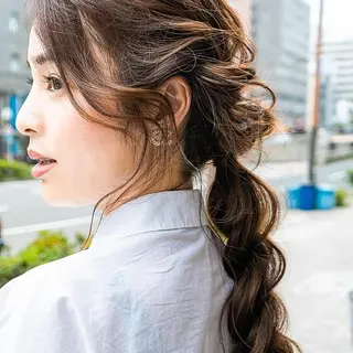 ヘアアレンジ ロング 天王寺韓国ヘア 小山歓実のヘアスタイル