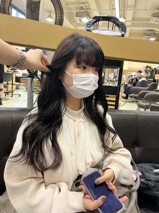 セミロング カラー 海外girl🤎 透明感ベージュmaoのヘアスタイル