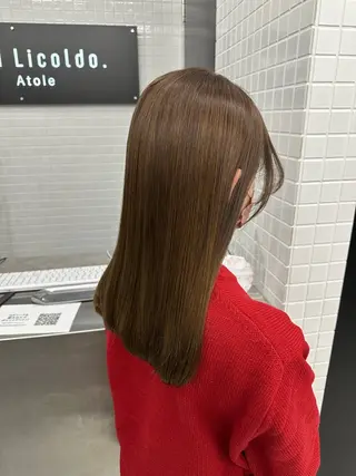 セミロング カラー 古田 昂也のヘアスタイル