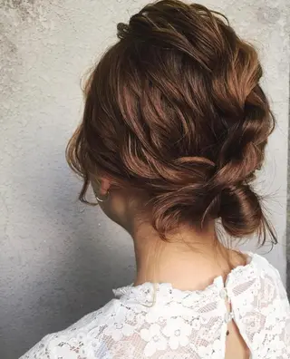 セミロング カラー ヘアアレンジ ナカジマ ボブ/レイヤーのヘアスタイル
