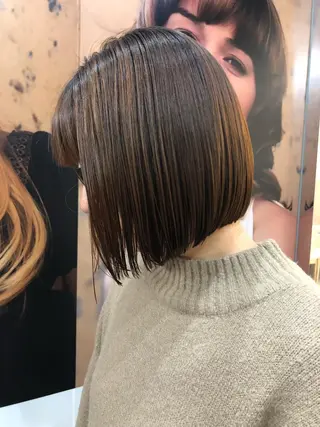 ショート パーマ 丸みショートボブ/ タッセルボブ 吉野のヘアスタイル