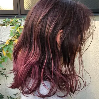 ミディアム カラー パーマ ヘアアレンジ 【白髪ぼかし 専門GBG】自由が丘のヘアスタイル