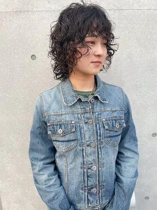 ミディアム パーマ センスをお届けします 大谷将生infpのヘアスタイル