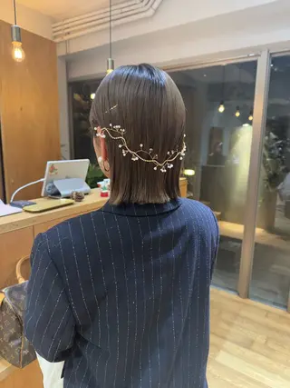 ショート ヘアアレンジ 🎗️【ヘアセット 美眉】吉川玲🎗️のヘアスタイル