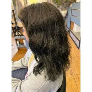 セミロング カラー パーマ Lagom なかだのヘアスタイル