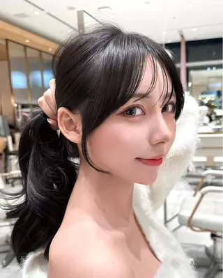 セミロング カラー 🇰🇷韓国風くびれ ヘア🇰🇷中村優大のヘアスタイル