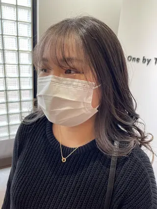 ミディアム カラー ショート/脱白髪染め ☆宇﨑悠実のヘアスタイル