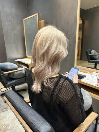 セミロング 上村 颯のヘアスタイル