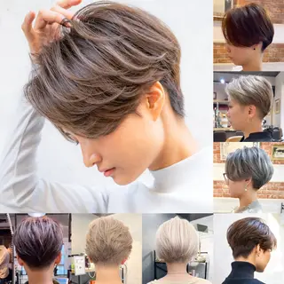 ショート カラー パーマ Lond re Maison.原宿のヘアスタイル