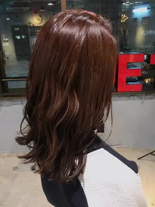 セミロング カラー パーマ 代表 中島貴志のヘアスタイル