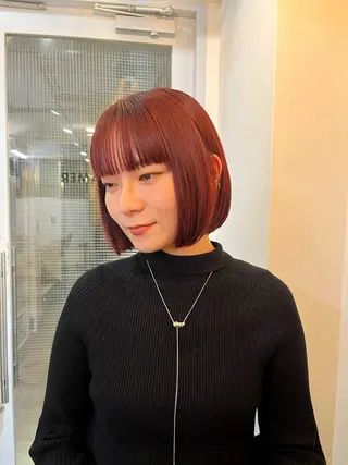 ショート 加藤好/ボブ /レイヤー/暖色🧡のヘアスタイル