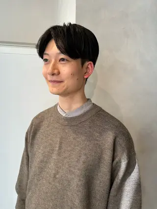 ショート メンズ 渋谷レイヤーカット/ 暖色艶カラー🩵高橋のヘアスタイル