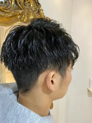 ショート パーマ メンズ 【透明感カラー】💠 TETSUのヘアスタイル