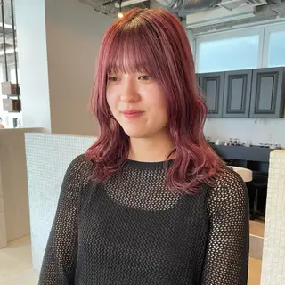 ミディアム カラー カットモデル募集/ nanami‪ ꪔ̤のヘアスタイル