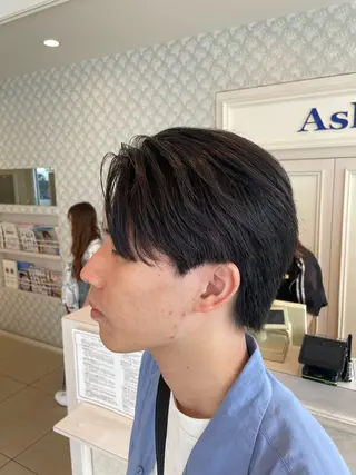 メンズ 白髪ぼかしデザイン ハイライト/宮本純登のヘアスタイル