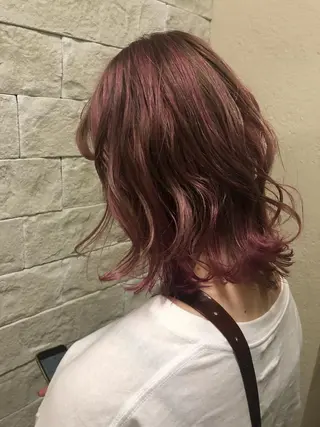ミディアム カラー AYAKA 下北沢suuのヘアスタイル