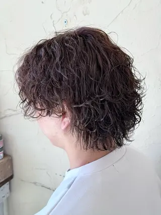 ミディアム カラー パーマ メンズ メンズ特化/パーマ指 名No.1/百瀬太郎のヘアスタイル