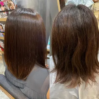 ミディアム パーマ ノンダメージサロン/ 豊中/美容室のヘアスタイル