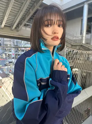 ミディアム カラー kako ショート ボブのヘアスタイル