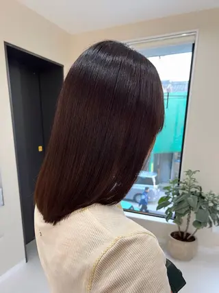 ミディアム カラー 中村 佳歩のヘアスタイル