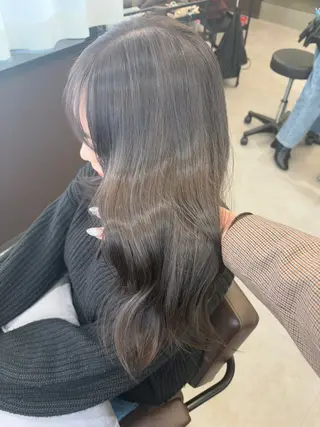 セミロング カラー 韓国×髪質改善カラー 💎hinaのヘアスタイル