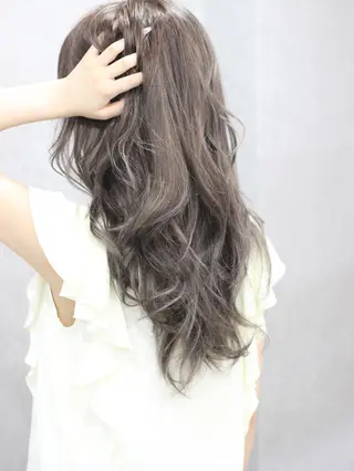 セミロング カラー チビ編み込みエクステ シールEXどぅ〜すのヘアスタイル