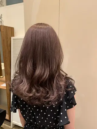 セミロング カラー 【完全個室】髪質改善 暖色カラー/山崎唯奈のヘアスタイル