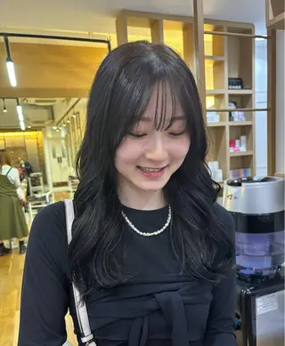 ロング パーマ 韓国ヘア sasugaのヘアスタイル
