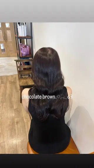 ロング カラー 𝑴𝒊𝒌𝒖💝 透明感モテカラーのヘアスタイル