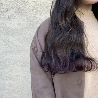 ロング カラー ニュアンスパーマ/ レイヤー/茶屋町のヘアスタイル