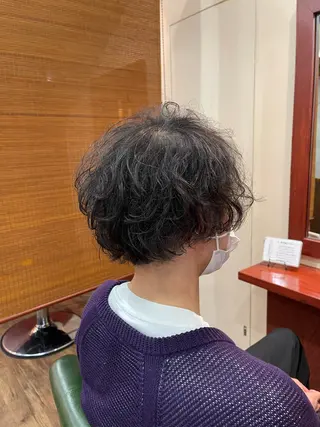 ショート パーマ テライ ケイショウのヘアスタイル