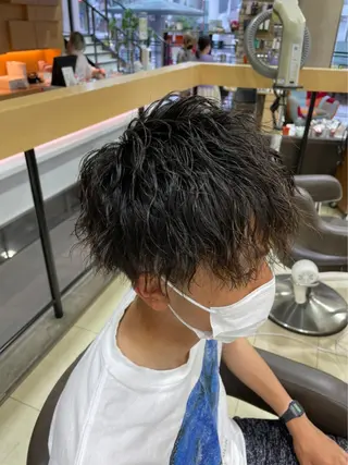 ミディアム カラー パーマ メンズ メンズ特化 【かな】のヘアスタイル