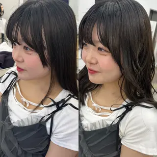 セミロング 透明感color ˚✧₊amuのヘアスタイル