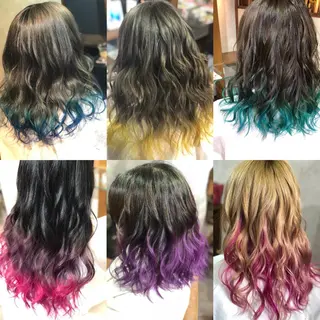 セミロング 西村 雄二/エクステのヘアスタイル