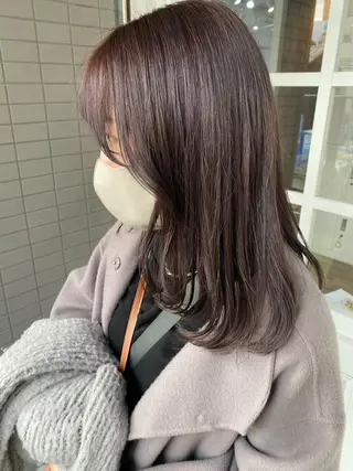 ミディアム カラー 韓国×髪質改善カラー 💎hinaのヘアスタイル