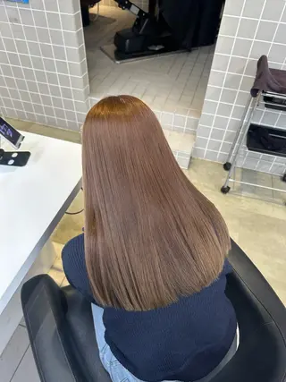 ロング 縮毛/ダブルカラー 🦋ベージュヘア🦋のヘアスタイル