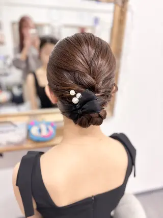 セミロング ヘアアレンジ ⭐︎moe 【ヘアメイク🧸】のヘアスタイル