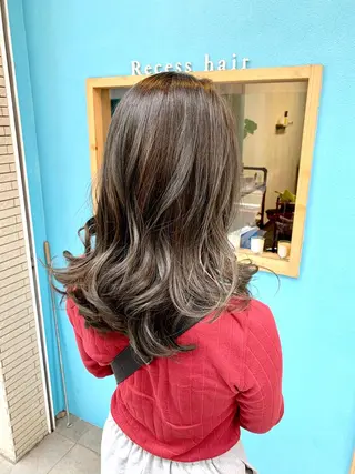 セミロング カラー 川内 政人のヘアスタイル