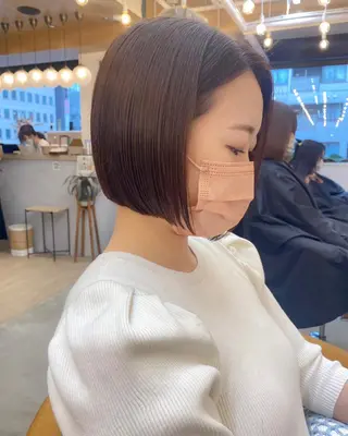ミディアム ♥️ボブ韓国風ヘア ♥️久保田夢美のヘアスタイル