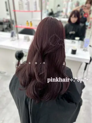 ロング ♡暖色ガーリー/ ピンク/かえで♡のヘアスタイル
