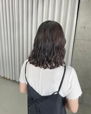 ミディアム パーマ ボブパーマコテ巻き風 パーマNo1深江秀平のヘアスタイル