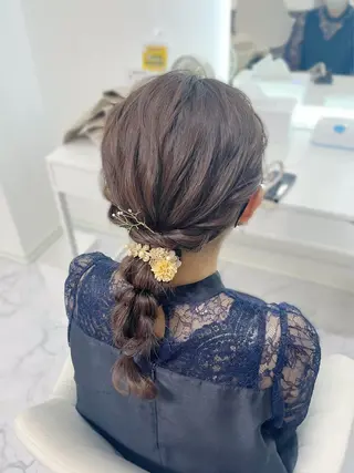 セミロング ヘアアレンジ ヘアセット専門店 Rのヘアスタイル