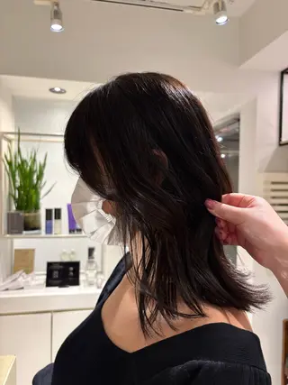 ミディアム カラー SHEA /縮毛矯正 イソダハルカのヘアスタイル