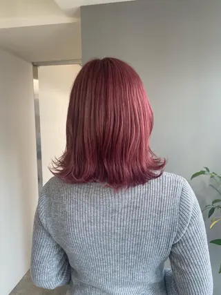 ミディアム カラー ヘアアレンジ ボブ /ニュアンス/ satomi🧸💖のヘアスタイル