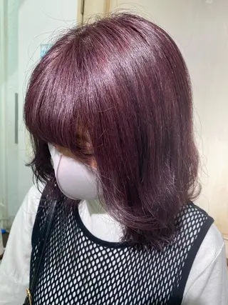 セミロング カラー ヘアアレンジ 透明感カラー 古山 結季🌙🖤のヘアスタイル